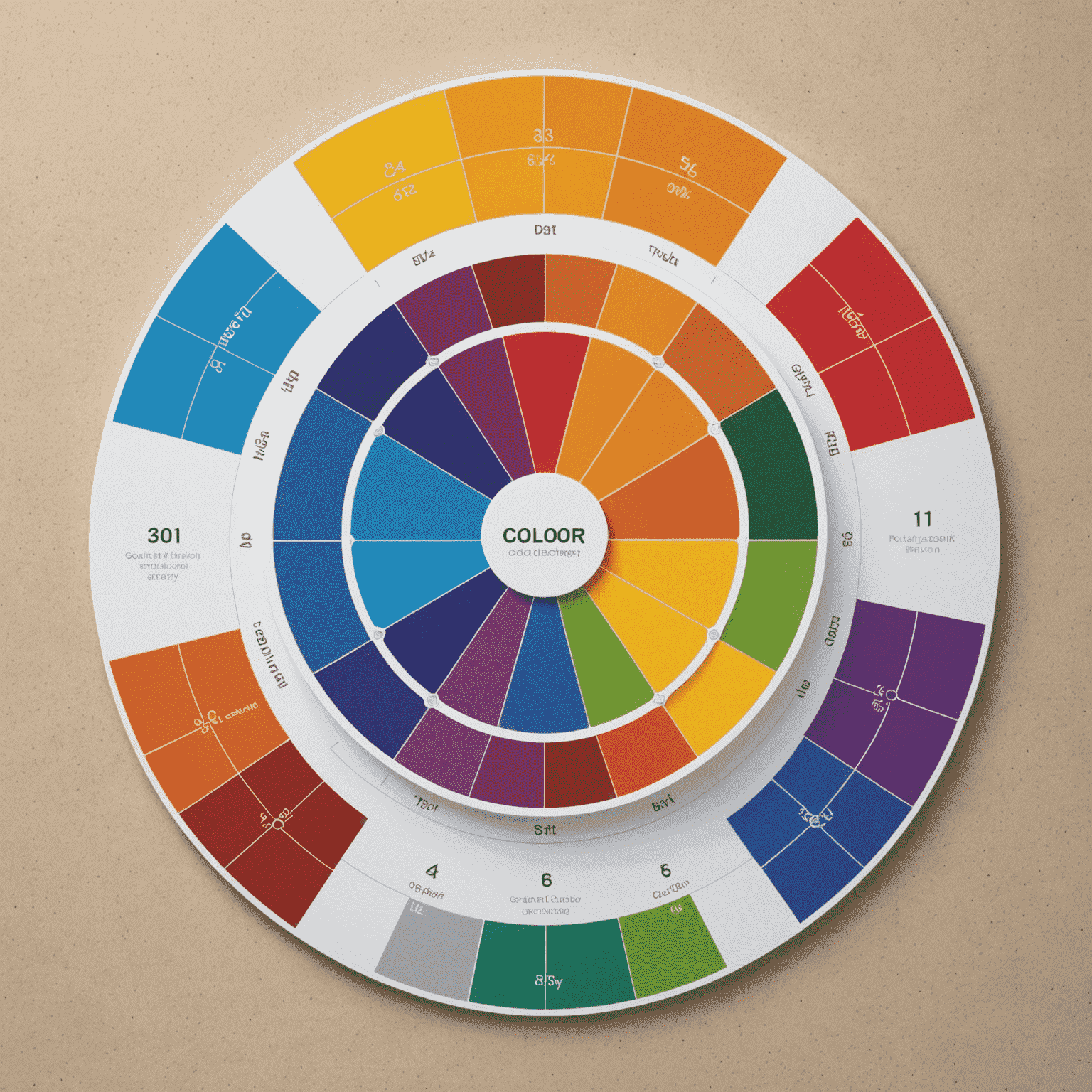 A visual representation of color theory evolution, showing traditional color wheel transitioning into a digital interface with algorithmic color suggestions